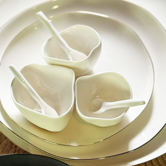 Sauce Bowl & Small Spoon Set